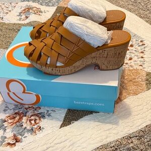 BareTraps Women's Brown Woven Mules